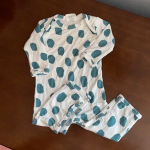Spearmint Love Teal Dot Coverall